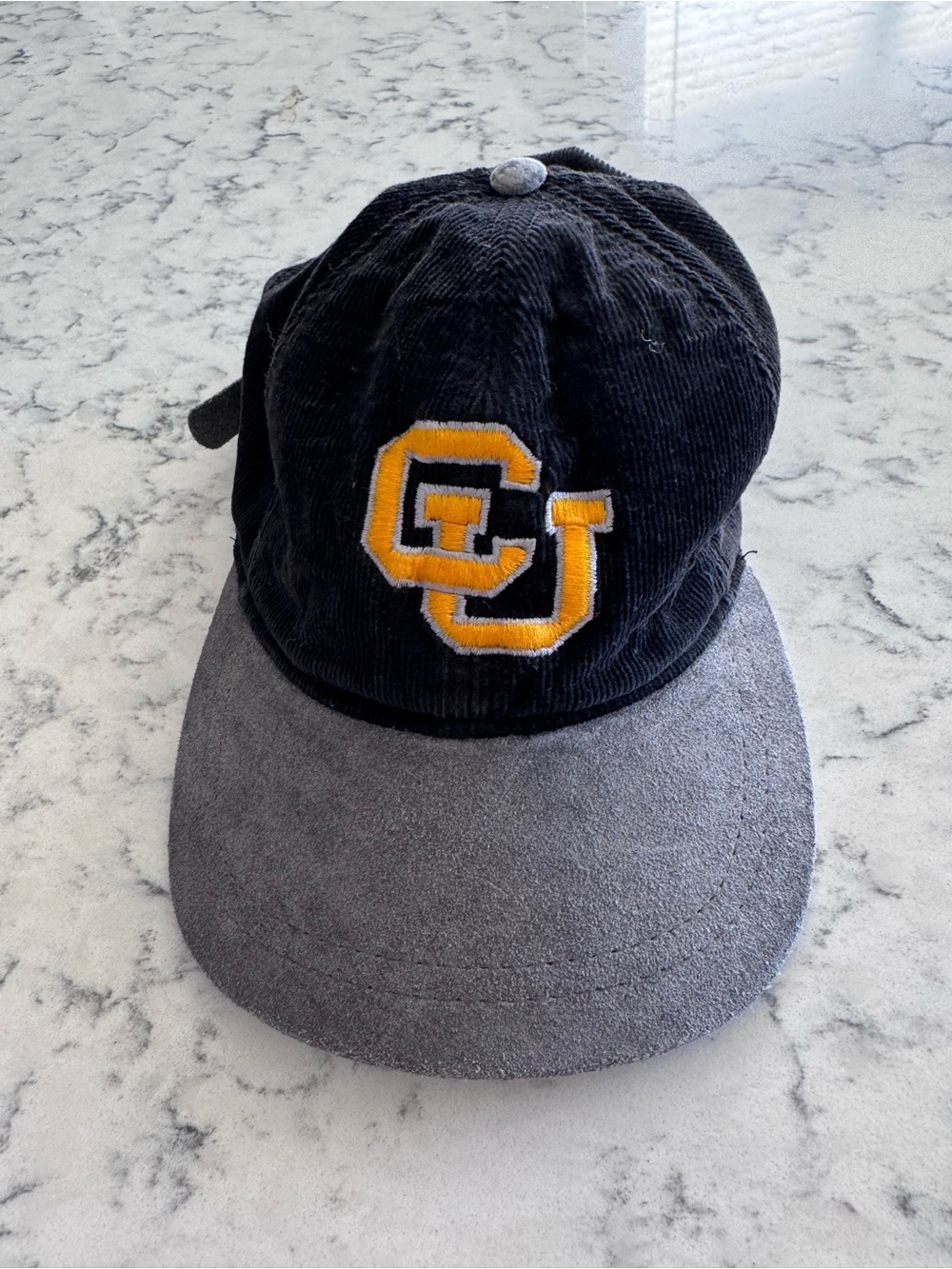 Vintage! Colorado University (CU) Embroidered Corduroy Baseball Cap with Saude